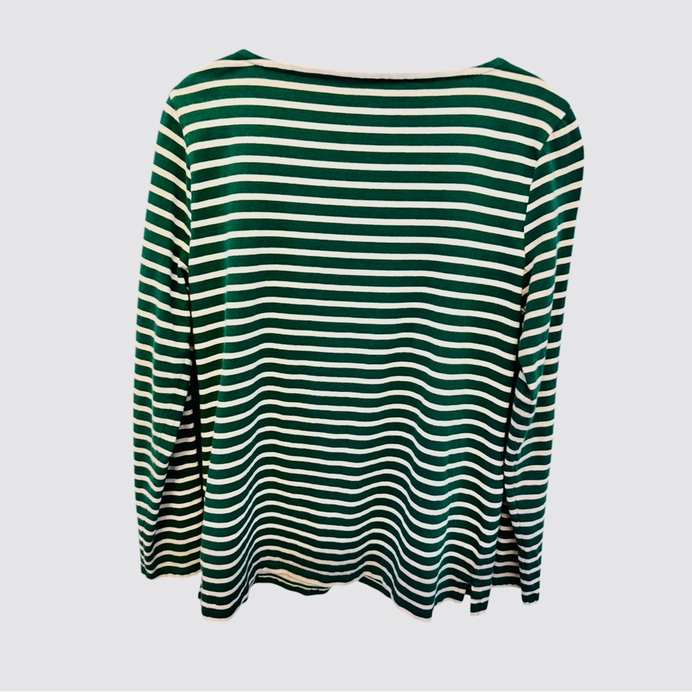 Green Striped Women's Top with Candy Cane Design MP - Picture 4 of 5